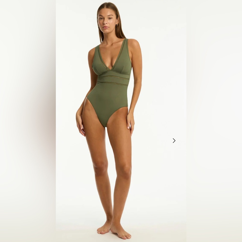 Sea level Eco Essentials Spliced One Piece swimsuit sz 6